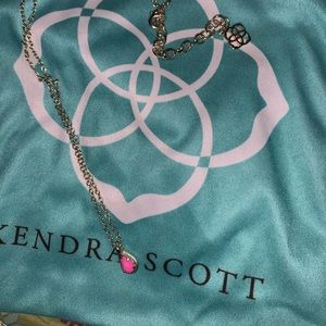 Pink teardrop necklace